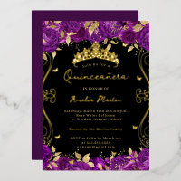 Lila Goldrausch Scroll Floral Quinceanera