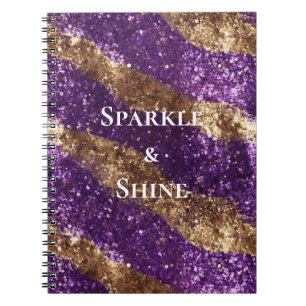 Lila Goldsparkle-Glitzer Notizblock