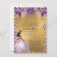 Lila Goldsparkle Quinceanera Rose