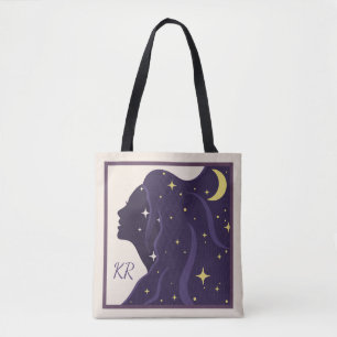 Lila Goldstars des kosmischen Universums personali Tasche