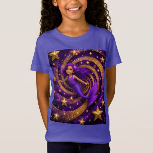Lila Goldstern Meerjungfrau Optische Illusion Fa T-Shirt