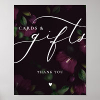 Lila Goth Calligraphy Cards & Gifts Wedding-Zeiche