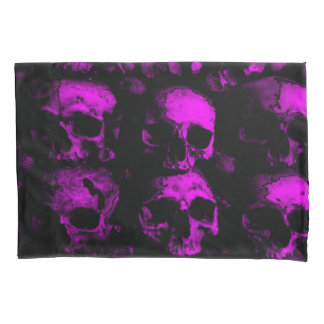 Lila Gothic Dead Skulls Schlafzimmer Kissenbezug