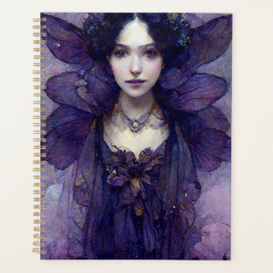 Lila Gothic Fairy Fantasy Art Planner Planer