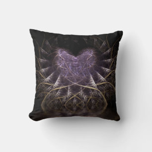 Lila Gothic Heart Cushion Kissen