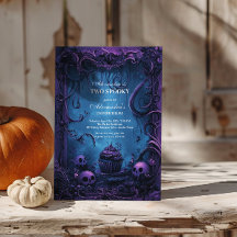 Lila Gothic Spooky 2. Geburtstag Halloween