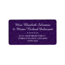 Lila gotische viktorianische Hochzeitsadressaufkle