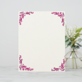 Lila Grace Blumenbriefpad Briefbogen