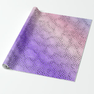 LILA GRADIENT POLKA DOTS TRENDY PATTERN GESCHENKPAPIER