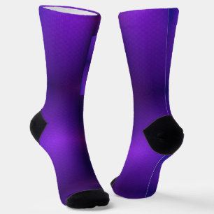 Lila Gradient-Socken mit schwarzen Zehen und Bündc Socken