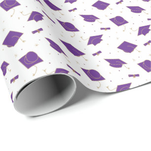 Lila Graduierung Geschenkpapier