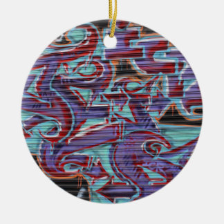 Lila Graffiti auf dem Verschluss Keramik Ornament