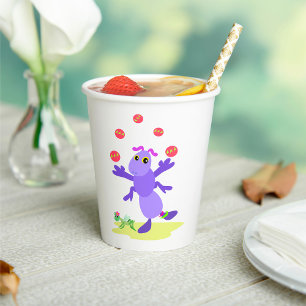 Lila Grasshopper-Guggling-Fun-Kreatur Pappbecher