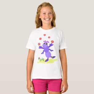 Lila Grasshopper-Guggling-Fun-Kreatur T-Shirt