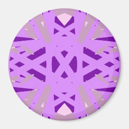 Lila Grau Art Deco Lattice Muster Festival Magnet