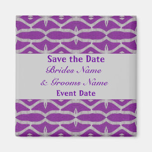 lila Grau Save the Date Magnet