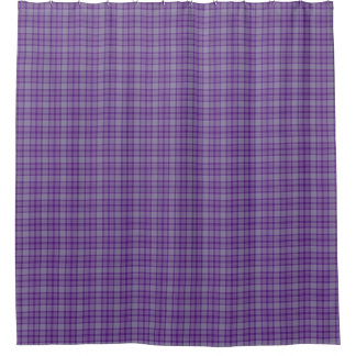 Lila Grau Tartan Karo-Duschvorhang Duschvorhang