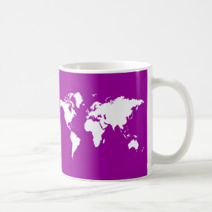 Lila Graue Elegante Welt Kaffeetasse