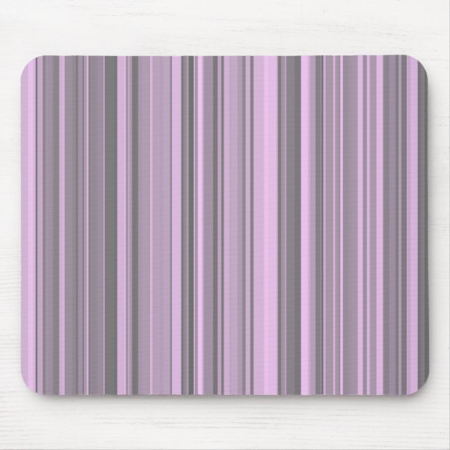 Lila graue Streifen Mousepad (Vorne)