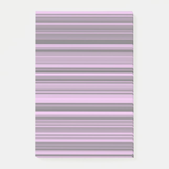 Lila graue Streifen Post-it Klebezettel (Vorderseite)