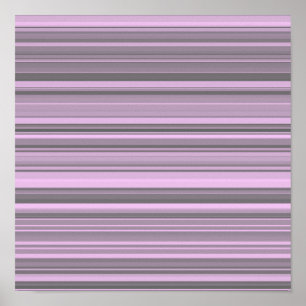 Lila Graue Streifen Poster