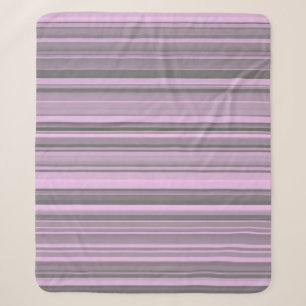 Lila graue Streifen Sherpadecke