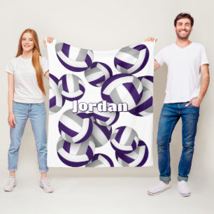 lila graue Volleyballs Mädcheneinrichtung Fleecedecke