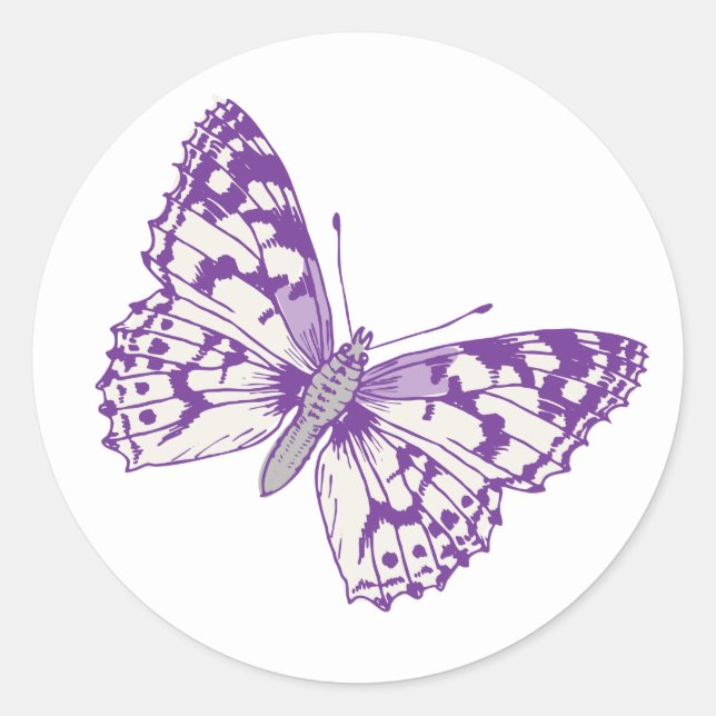 Lila, grauer Hochzeitsticker Runder Aufkleber (Vorderseite)