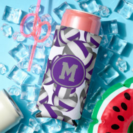 Lila Graukugeln mit Monogramm Selters Dosenkühler