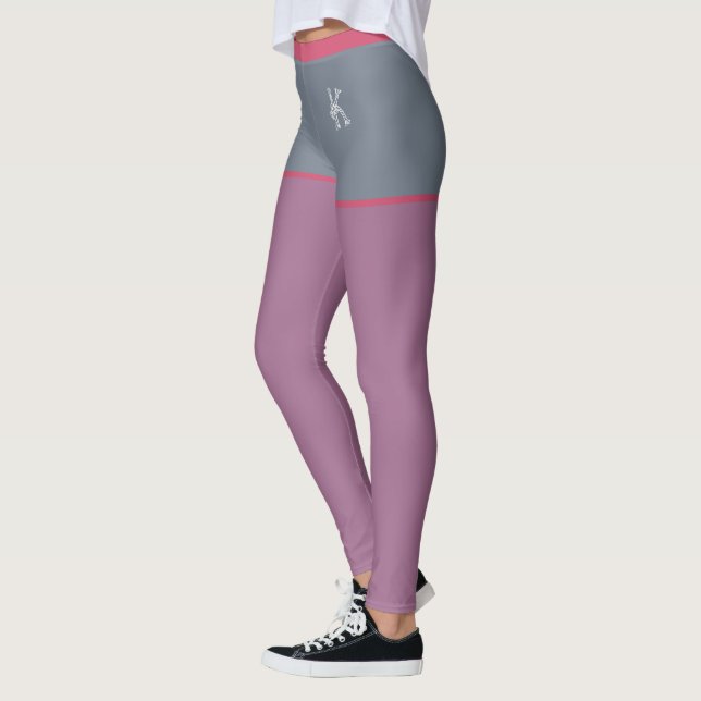 Lila Graurosa, Fake Shorts, benutzerdefinierte Mon Leggings (Links)