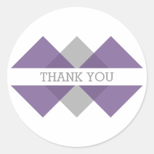 Lila Gray Geometric Triad Danke Stickers