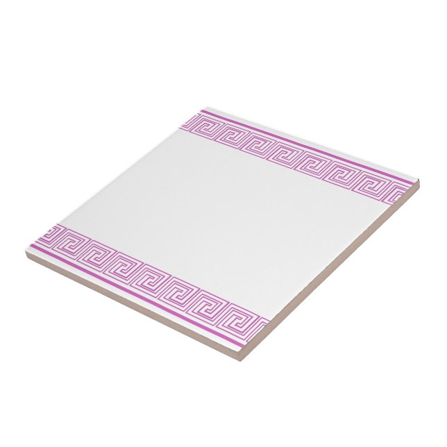 Lila Grecian Frieze Pattern Fliese (Seite)