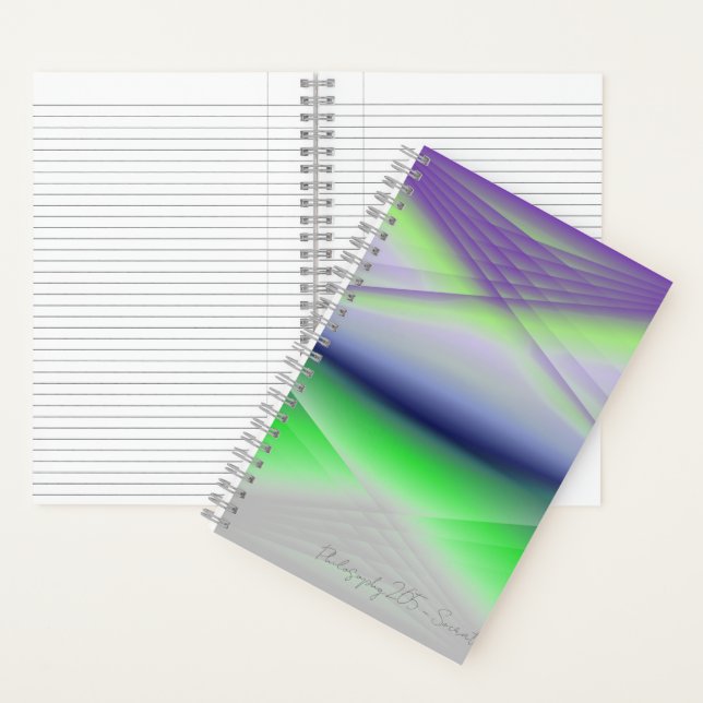 Lila Green & Blue Abstrakt Art-Notebook Notizbuch (Innen)