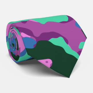 lila Green Camouflage Neck Tie Krawatte