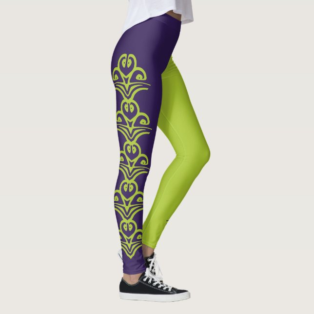 Lila & Green Deko Reversi Jester Leggings (Rechts)