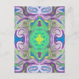 Lila Green Fantasy Postcard Postkarte