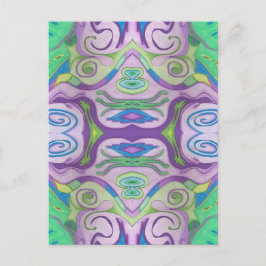 Lila Green Fantasy Postcard Postkarte