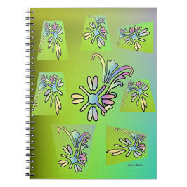 LILA GREEN FLORA NOTIZBLOCK