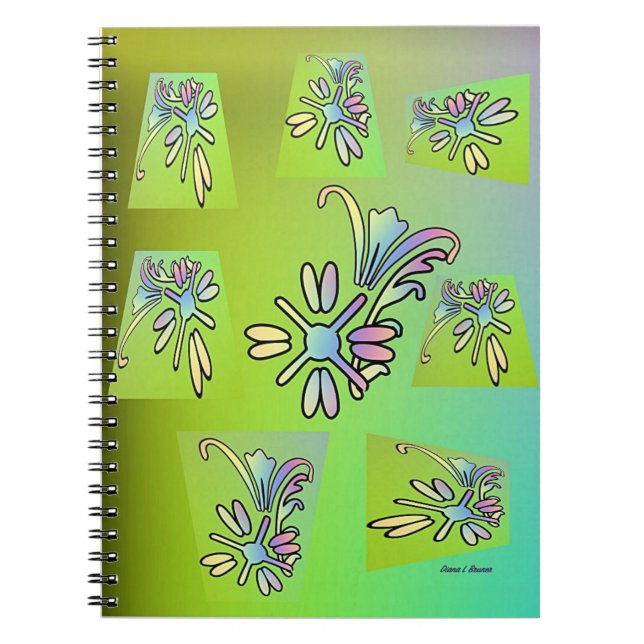 LILA GREEN FLORA NOTIZBLOCK (Vorderseite)