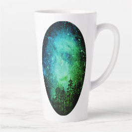 Lila & Green Galaxy Latte Tasse