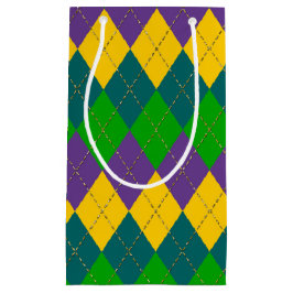 LILA GREEN GOLD MARDI GRAS DIAMOND PATTER KLEINE GESCHENKTÜTE