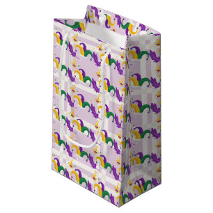 LILA GREEN GOLD MARDI GRAS JESTERS HATS KLEINE GESCHENKTÜTE