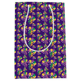 LILA GREEN GOLD MARDI GRAS JESTERS HATS MITTLERE GESCHENKTÜTE