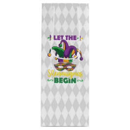 LILA GREEN GOLD MARDI GRAS SHENANIGANIGANS GESCHENKTÜTE FÜR WEINFLASCHEN