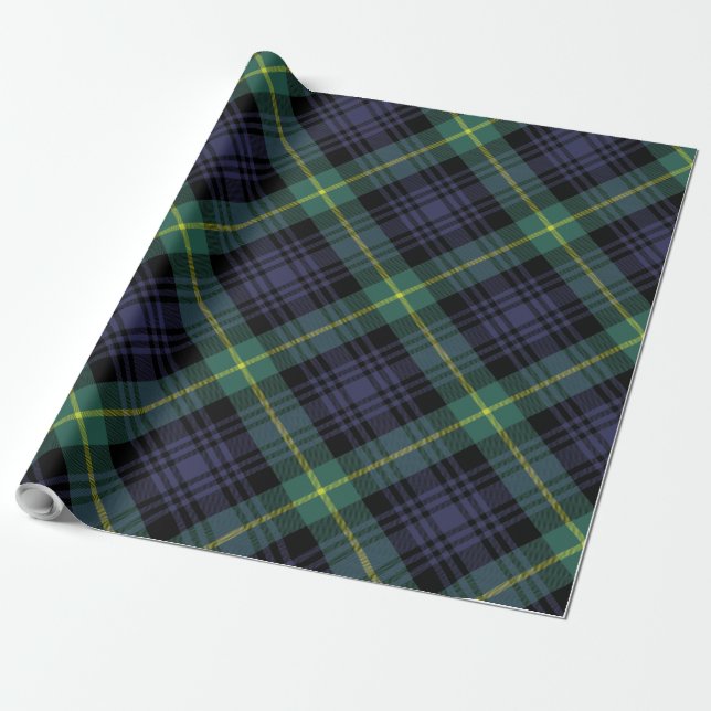 Lila Green Kariert Elegante Geschenkpapier (Ungerollt)