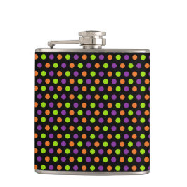 LILA GREEN ORANGE BLACK HALLOWEEN POLKA DOTS FLACHMANN