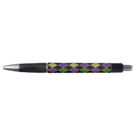 LILA GREEN YELLOW MARDI GRAS PATTERS KUGELSCHREIBER