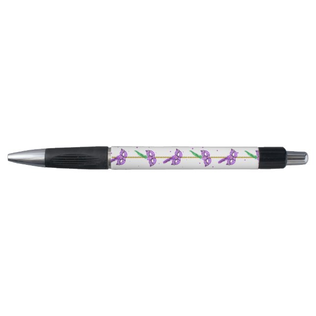 LILA GREEN YELLOW MARDI GRAS PATTERS KUGELSCHREIBER (Vorderseite)