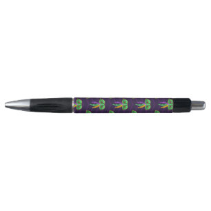 LILA GREEN YELLOW MARDI GRAS PATTERS KUGELSCHREIBER