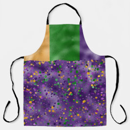 LILA GREEN YELLOW MARDI GRAS POLKA DOTS SCHÜRZE